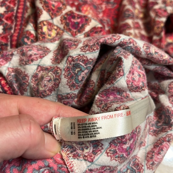 Free People Button Down Top Oversized Small - Picture 4 of 5